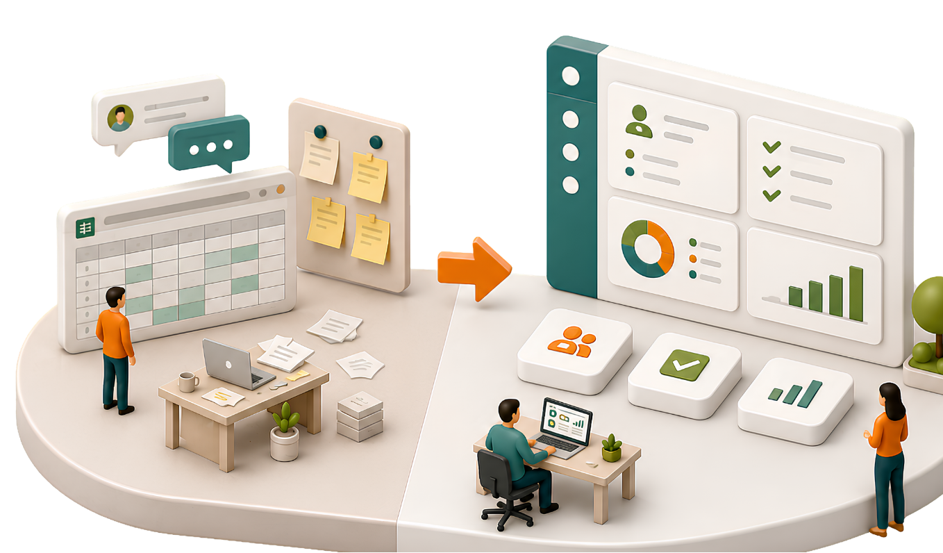 Software op maat illustratie