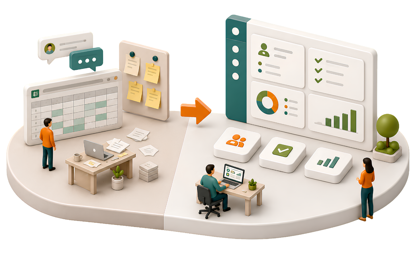 Software op maat illustratie