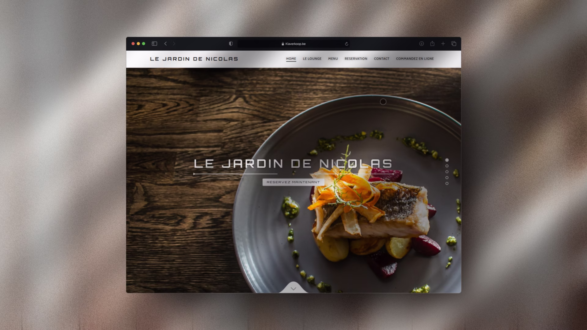 Le Jardin de Nicolas website showcase
