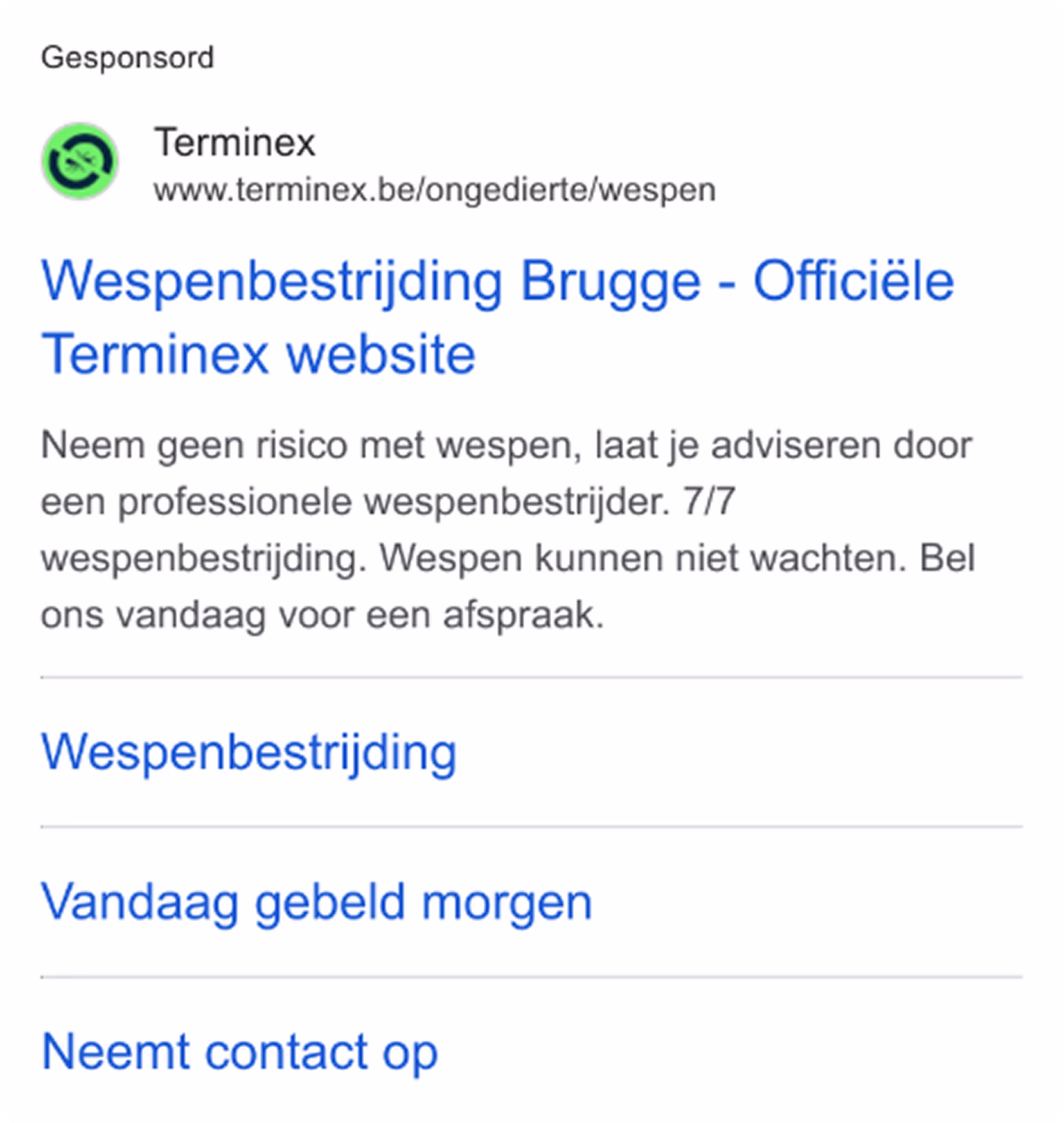 Terminex advertentie