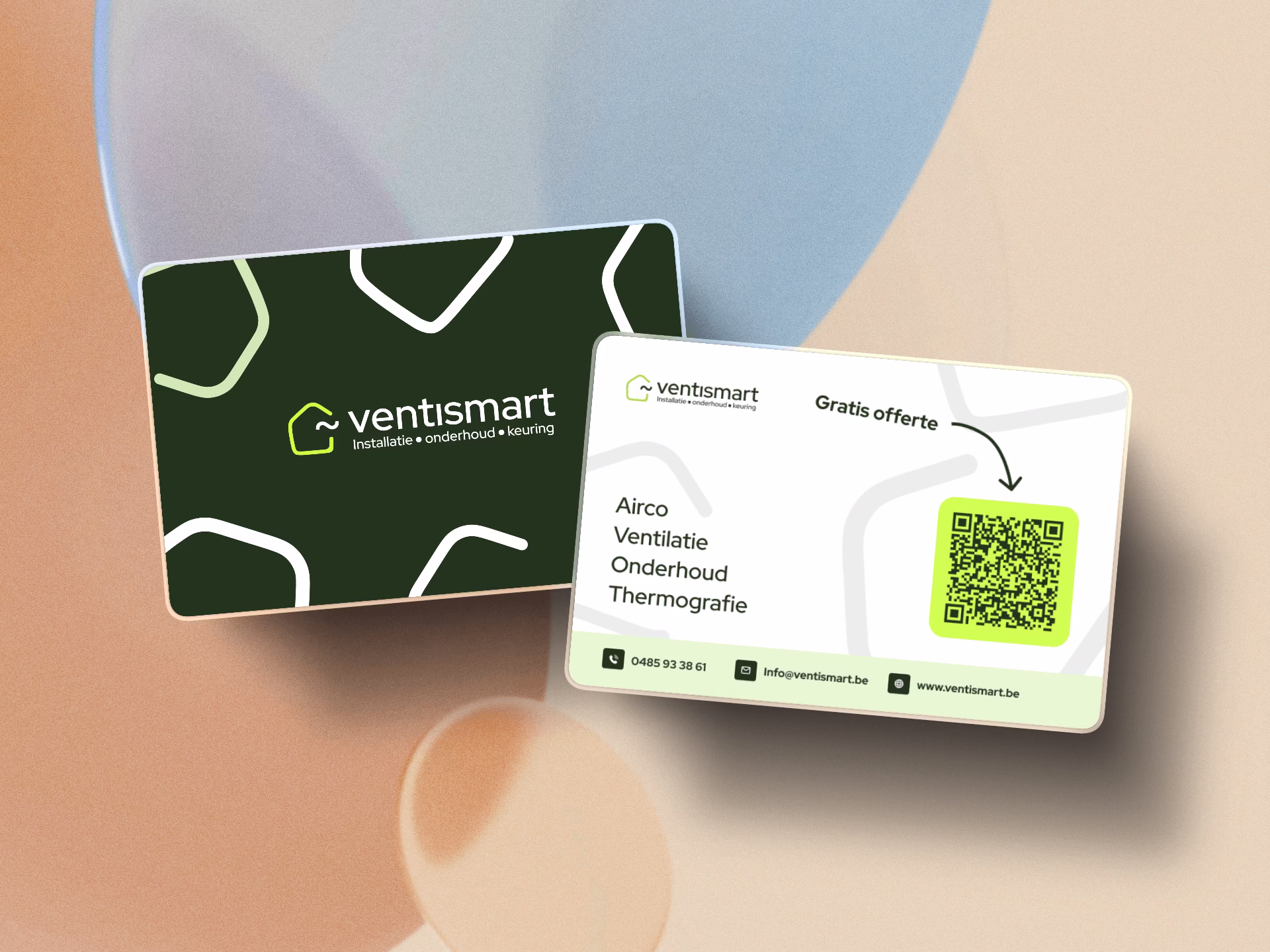 Ventismart visitekaartjes en merkdragers